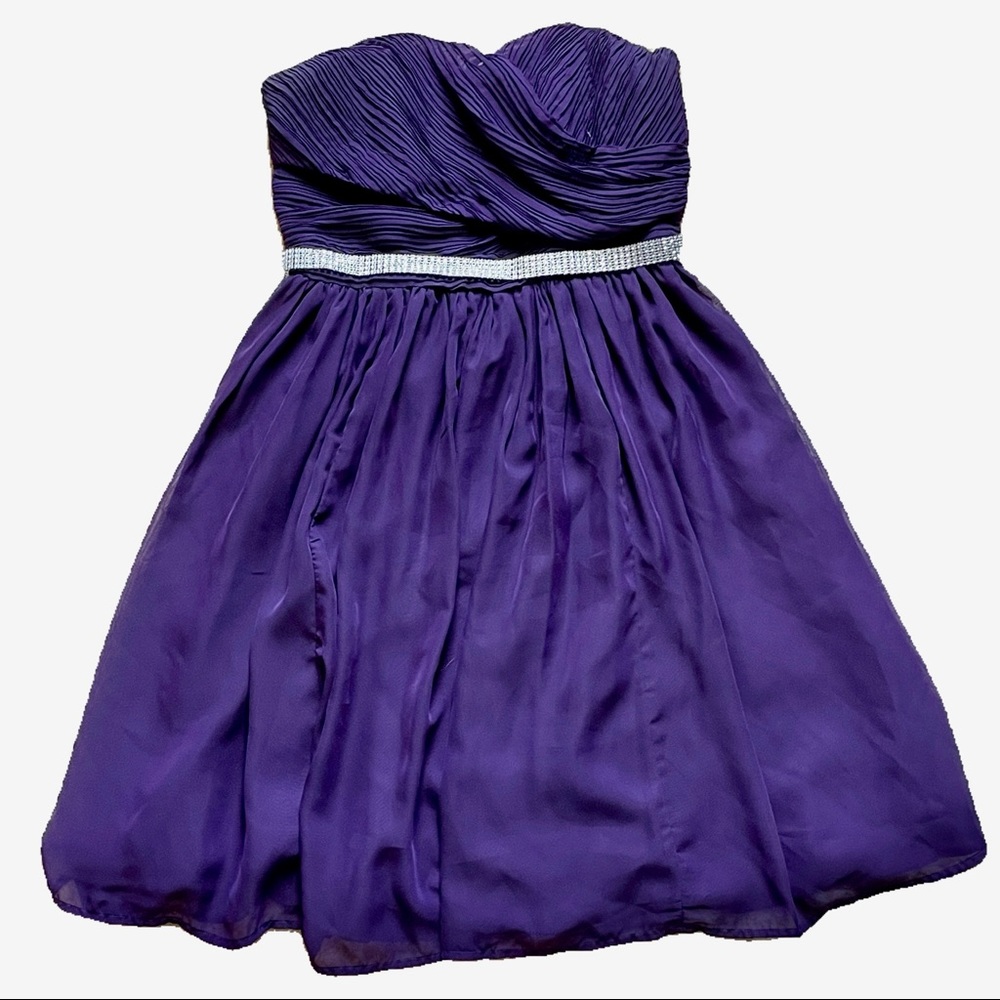 Tevolio Purple Strapless Dress